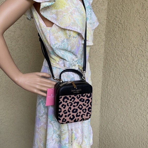 Kate Spade daisy graphic leopard vanity crossbody - Picture 5 of 16